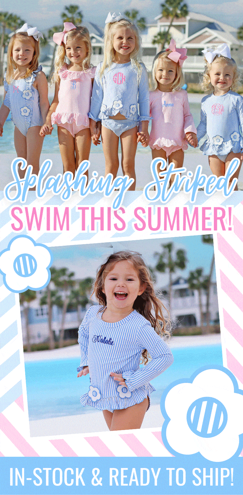 Our Cutest New Swim in Pink & Blue! Smocked Auctions