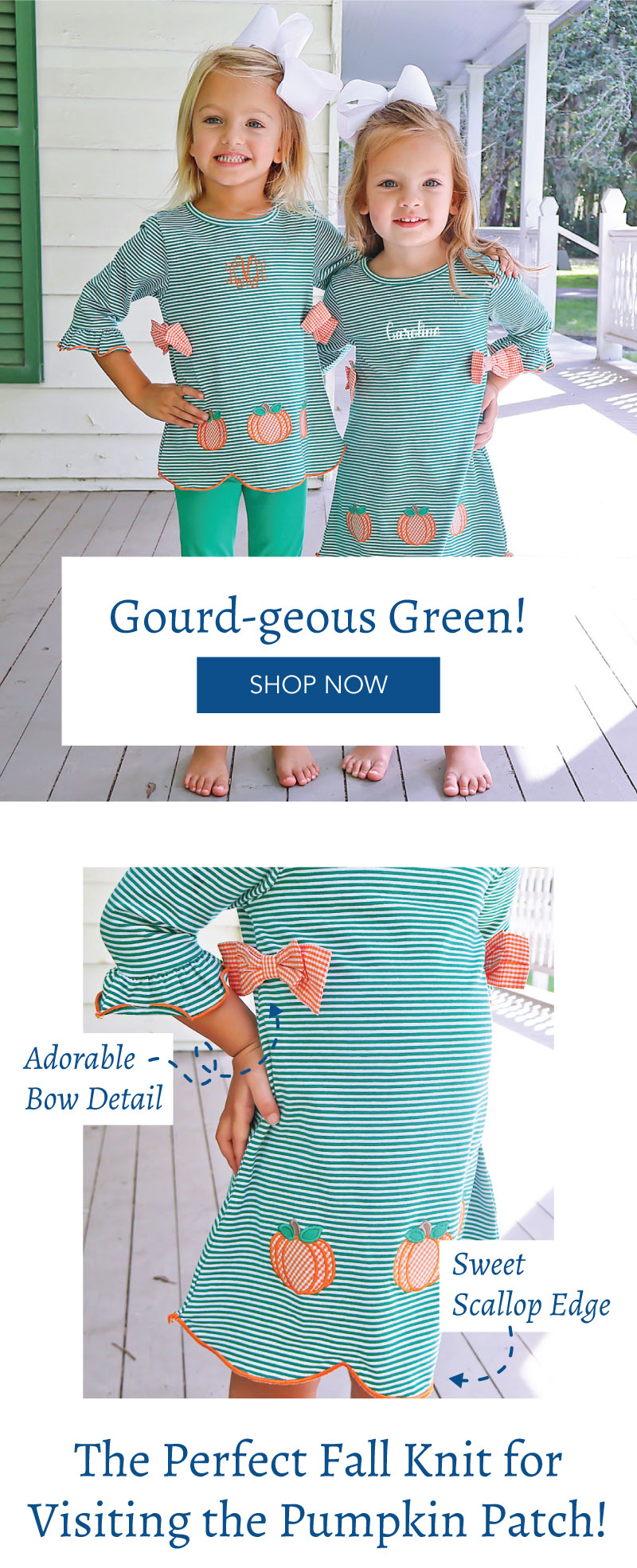 Gourd-geous Green Pumpkin Playwear!