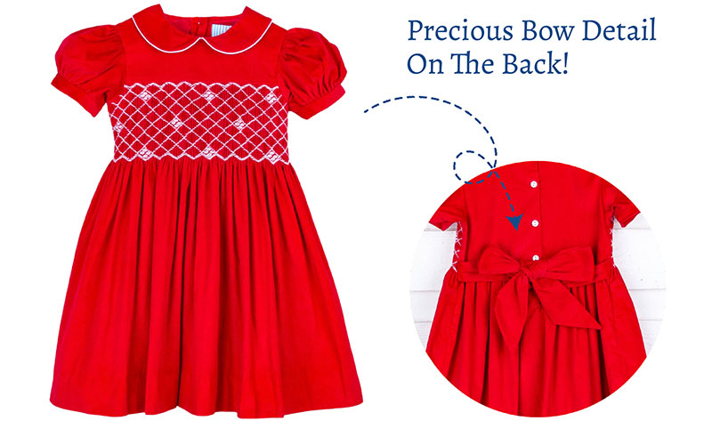 Shop Smocked Geo Collared Bishop Dress!!