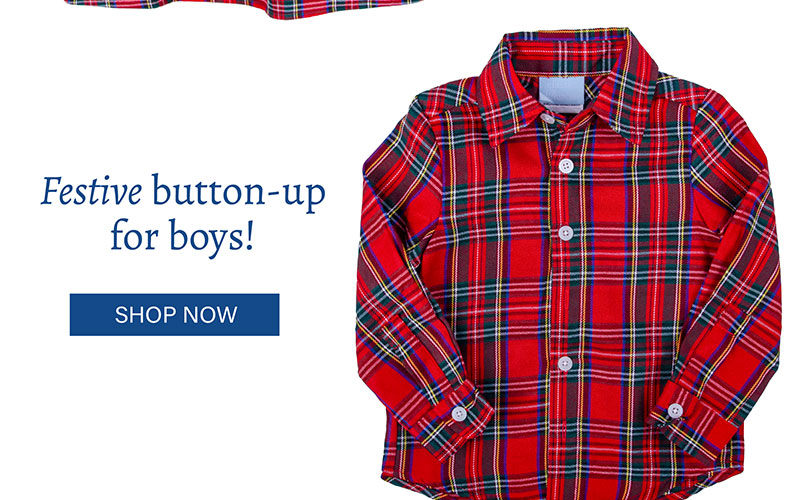 Shop The Festive Button-Up for Boys!