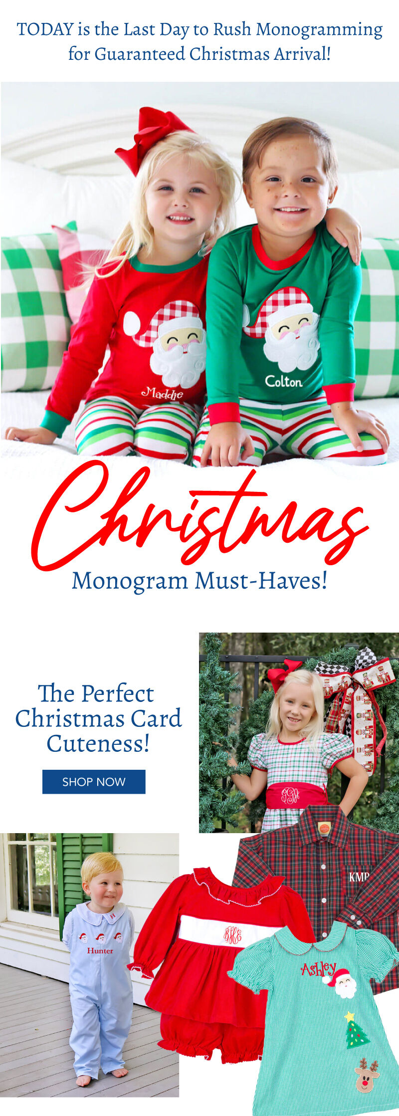 Christmas Monogram Must-Haves! The Perfect Christmas Card Cuteness! Shop Now