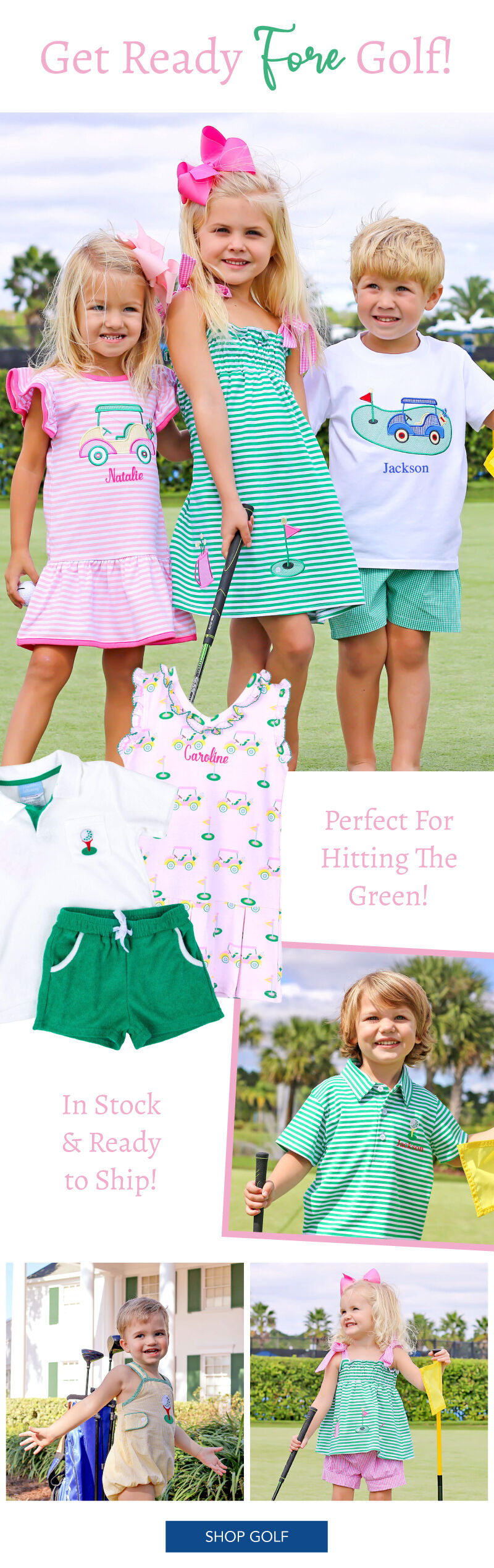 Get Ready FORE Golf! Perfect for Hitting The Green! In Stock & Ready to Ship! Shop Golf