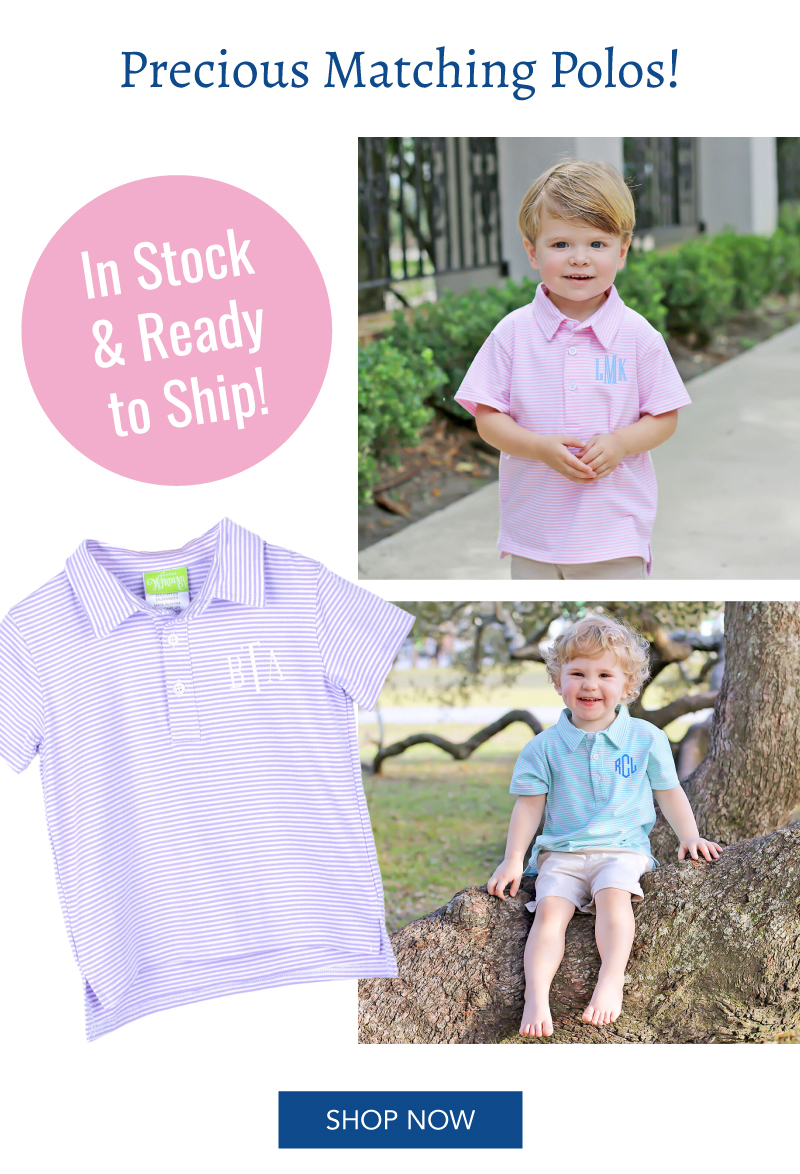 Precious Matching Polos! Shop Now