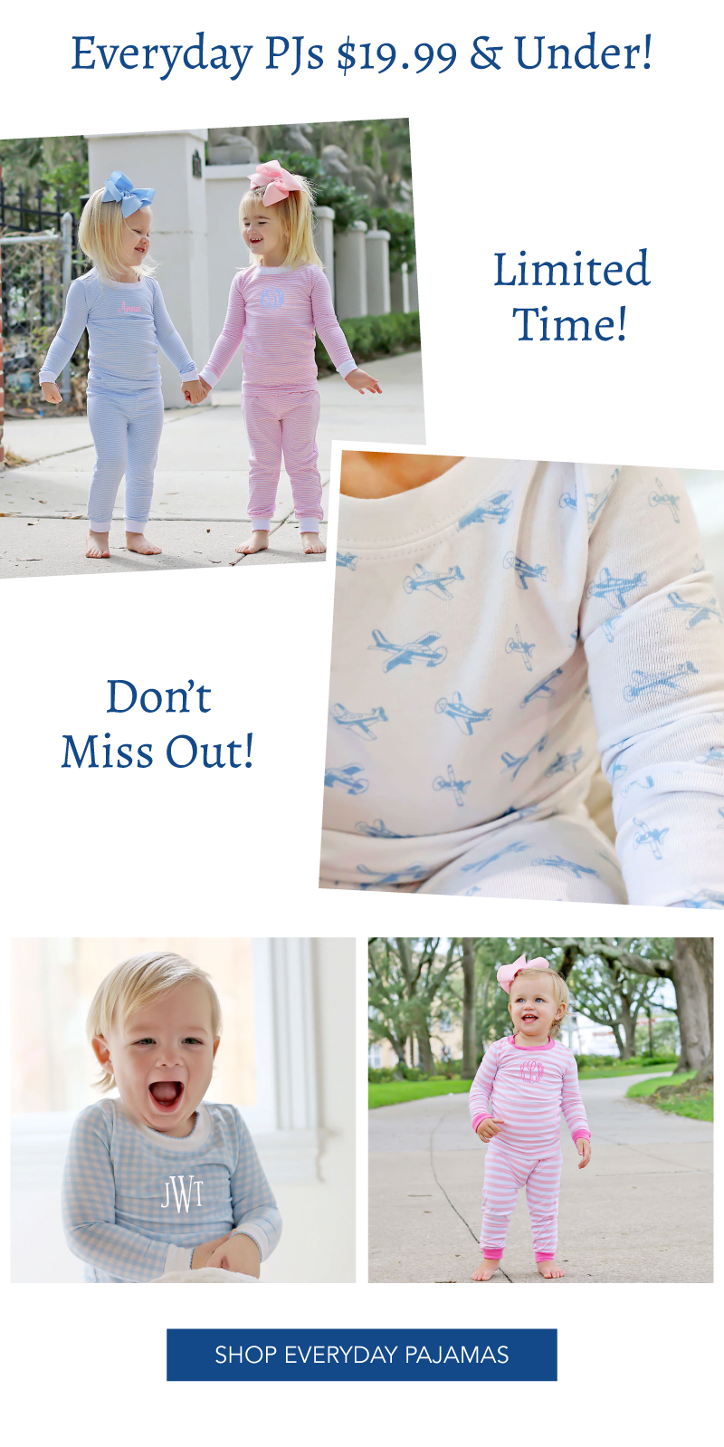 Everyday Pajamas! $19.99 & Under! Precious Patterns! Shop Now