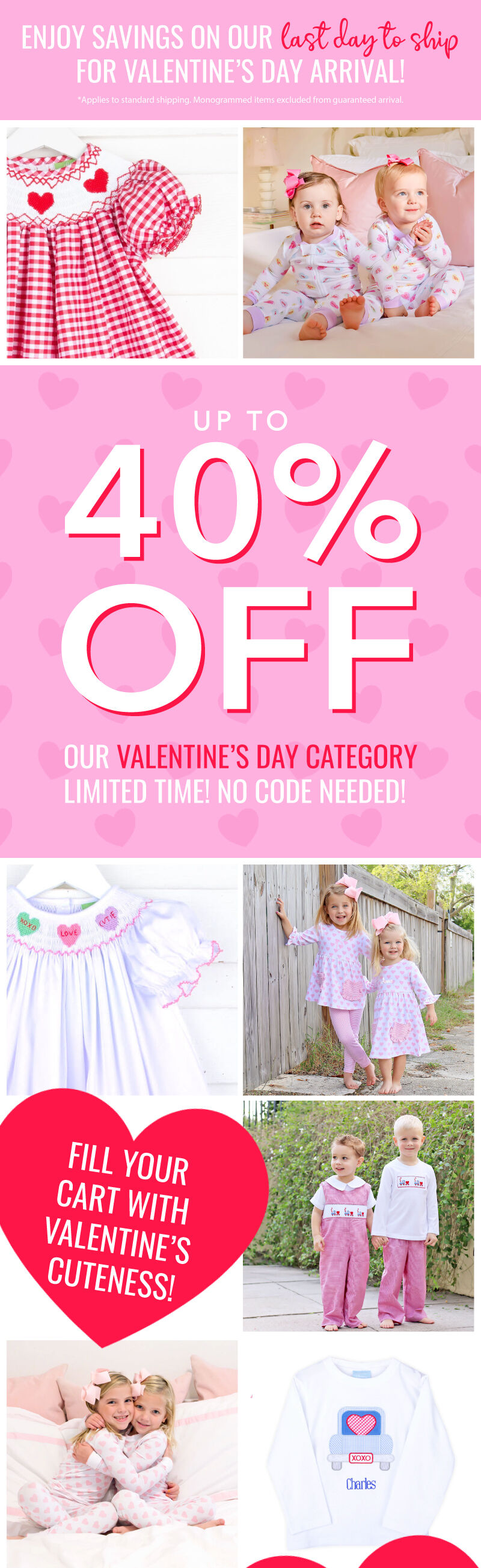 Up to 40% Off Our Valentine's Day Category! 